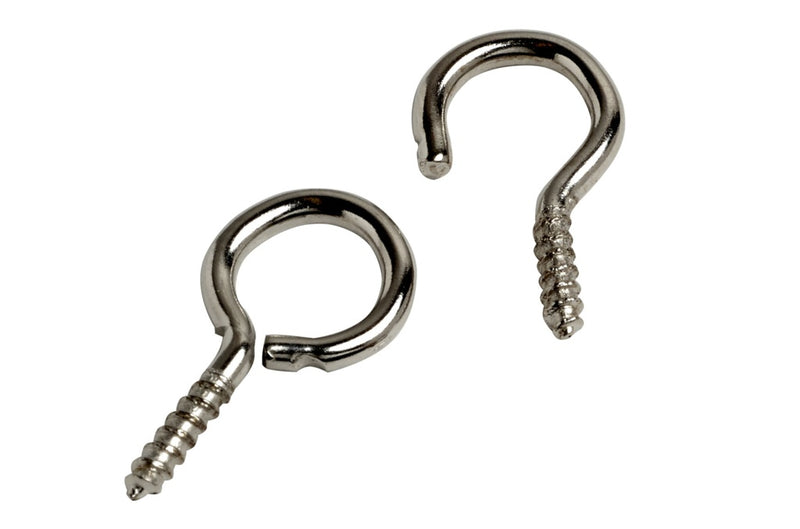 Woodside Silver Net Wire Hooks & Eyes Pack 6
