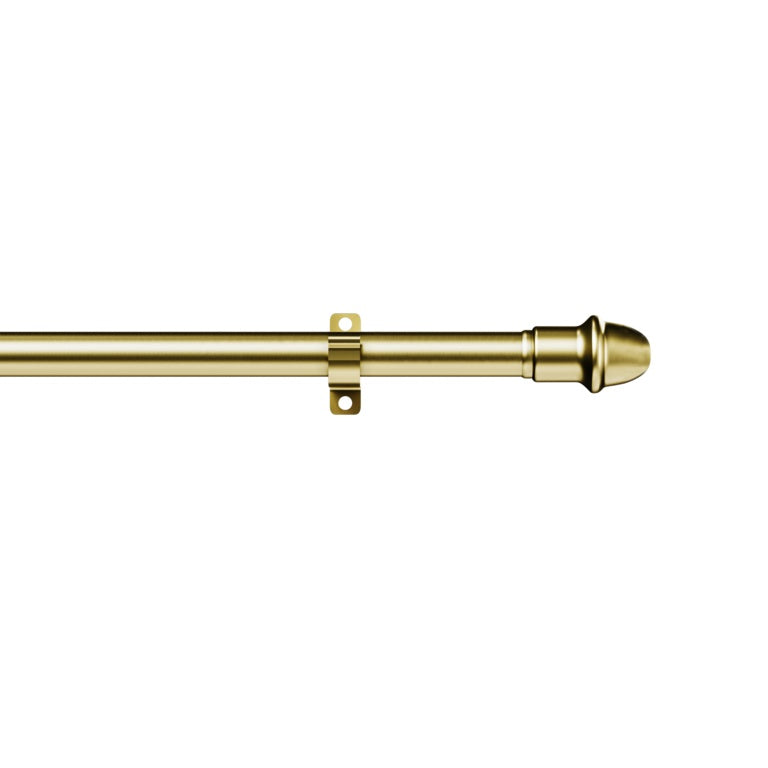 Woodside Extendable Metal Café Rod Brass 120-215cm 9-11mm