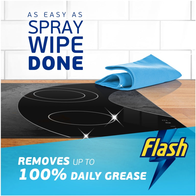 Flash Spray Wipe Done Kitchen 800ml Crisp Lemon