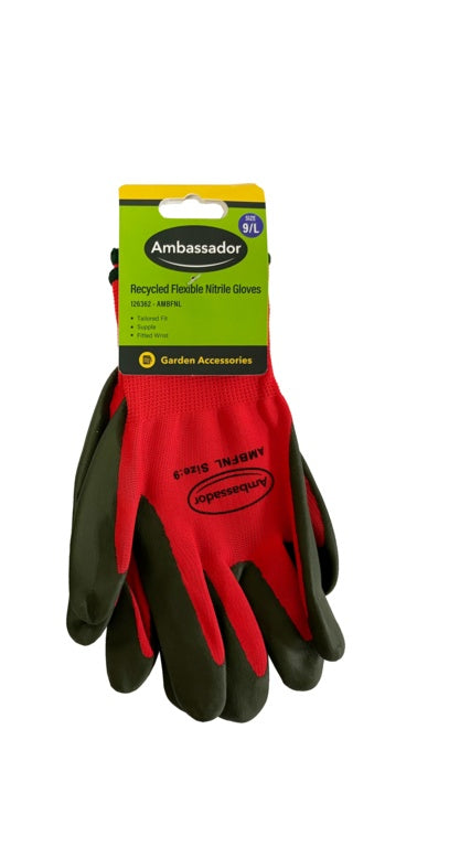 Ambassador Recycled Flexible Nitrile Gloves 9/L