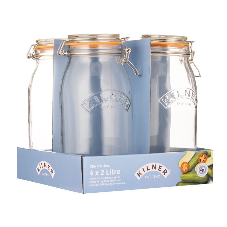Kilner Clip Top Jar - Round 2L Box 4