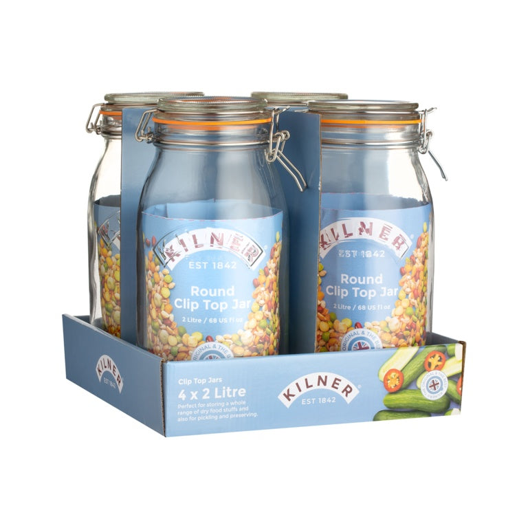 Kilner Clip Top Jar - Round 2L Box 4