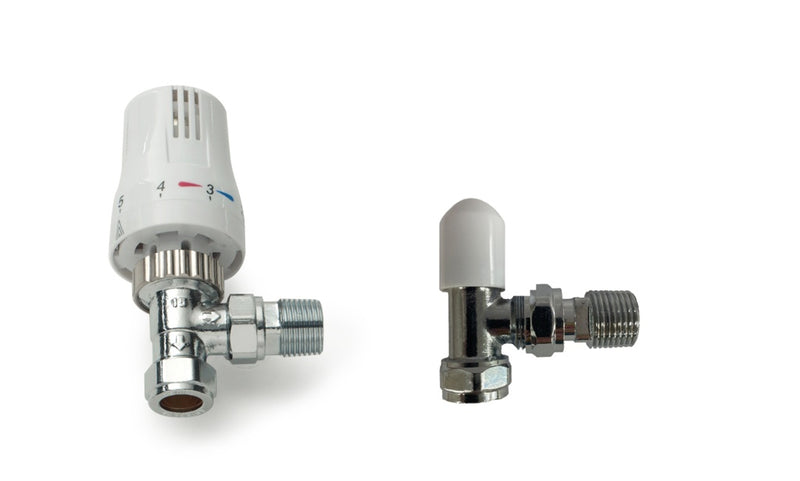 Kartell Style Angled Twin Pack TRV & Lockshield 15mm