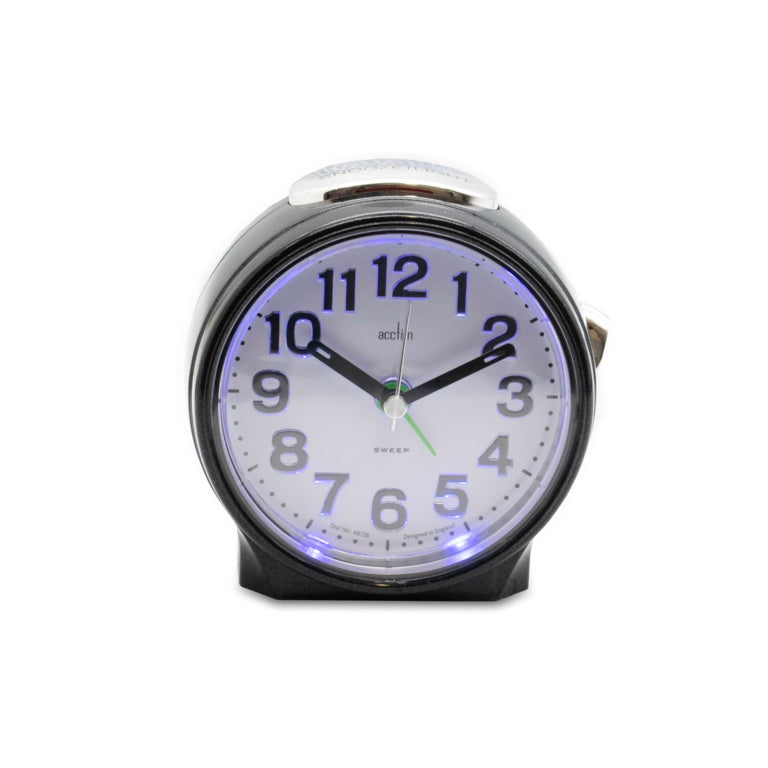 Acctim Eden Sweep Alarm Clock Pearl Black