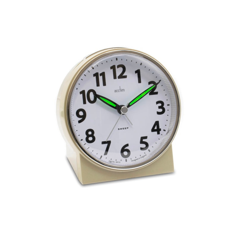 Acctim Micah Sweep Alarm Clock Champagne
