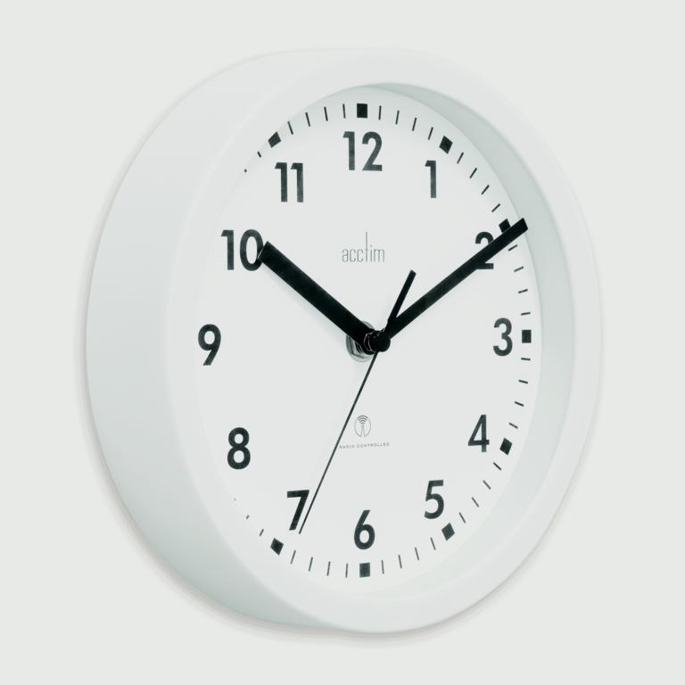Acctim Nardo Radio Control Wall Clock White