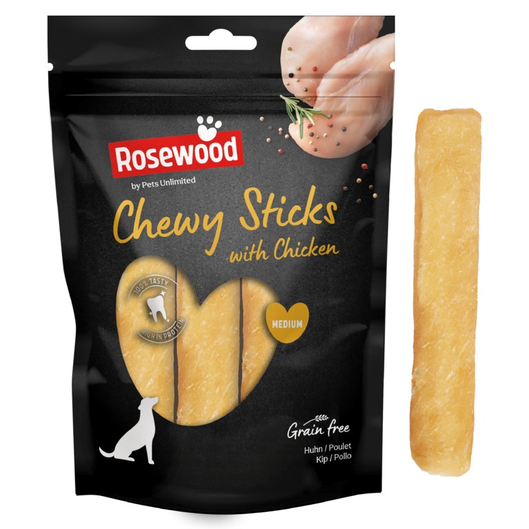 ROSEWOOD Chewy Sticks With Chicken 4 Piece Medium