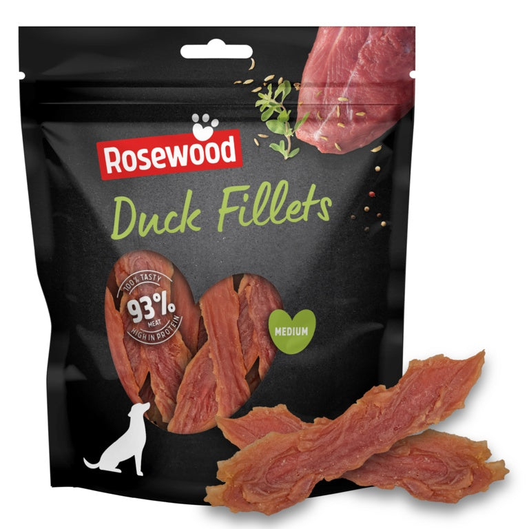 ROSEWOOD Duck Fillets Dog Treats Medium