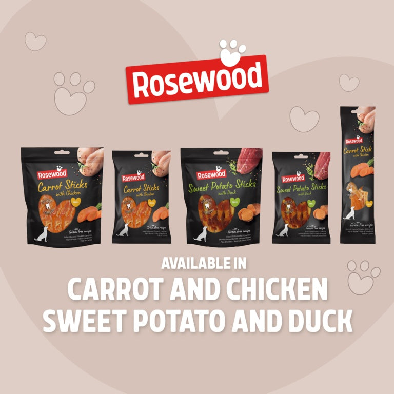 ROSEWOOD Duck Wrapped Sweet Potato Sticks 80g