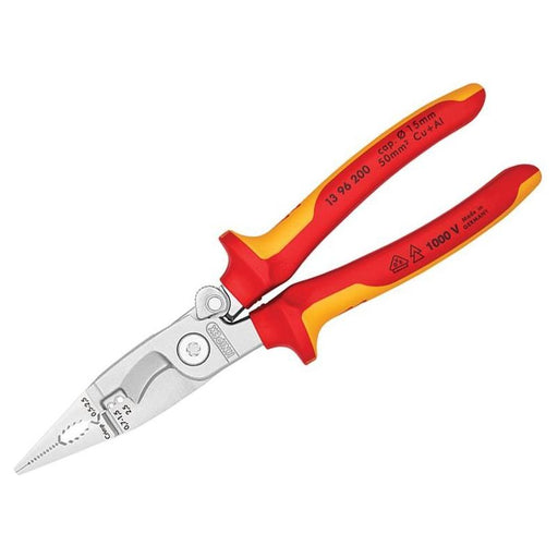 Knipex VDE Multifunctional Installation Pliers with Opening Spring 200mm Knipex - RockBottom Northampton