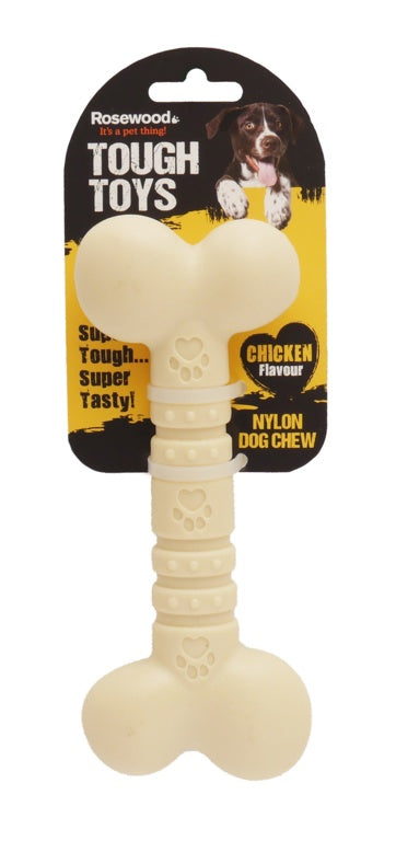 ROSEWOOD Nylon Chicken Bone Dog Toy Large