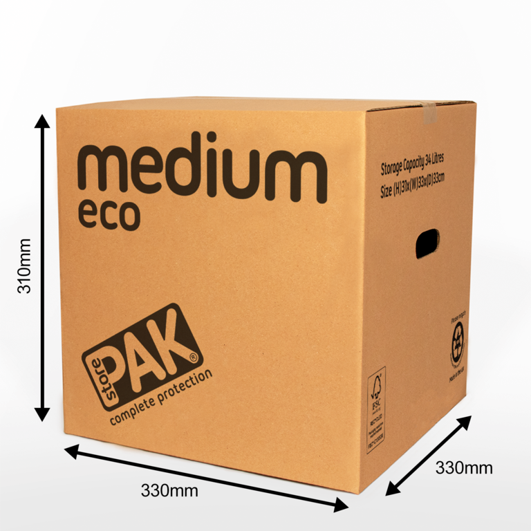 Storepak Medium Eco Cardboard Storage Box Pack 3