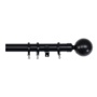 Jones Interiors Cosmos 28mm Metal Curtain Pole Kit Matt Black 120cm