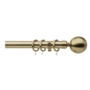 Jones Interiors Cosmos 28mm Metal Curtain Pole Kit Antique Brass 300cm