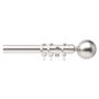 Jones Interiors Cosmos 28mm Metal Curtain Pole Kit Matt Nickel 240cm