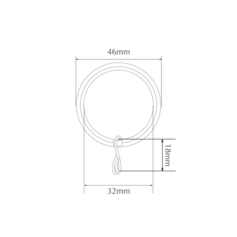 Jones Interiors Cosmos Metal Rings Black Pack 6