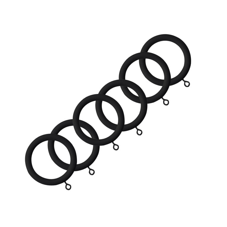 Jones Interiors Shore Wood Rings Black Pack 6