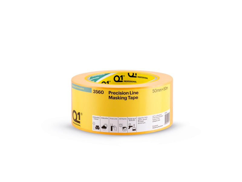 Q1 Precision Line Masking Tape 50mm x 50m