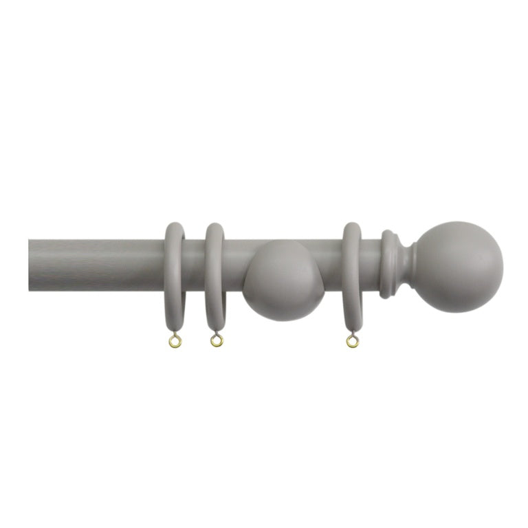 Jones Interiors Shore 35mm Wood Curtain Pole Kit Clay 150cm