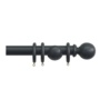 Jones Interiors Shore 35mm Wood Curtain Pole Kit Charcoal 240cm