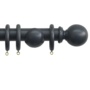 Jones Interiors Shore 35mm Wood Curtain Pole Kit Charcoal 180cm