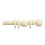 Jones Interiors Shore 35mm Wood Curtain Pole Kit Ghost 180cm
