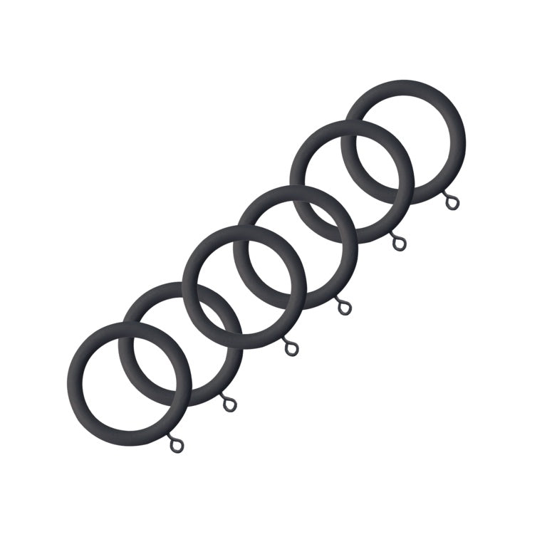 Jones Interiors Shore Rings Charcoal Pack 6