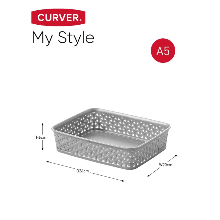 Curver My Style A5 Basket Grey