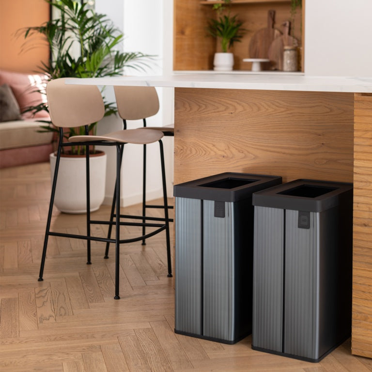 Curver Verto Recycle Bin Metallic Grey 54L