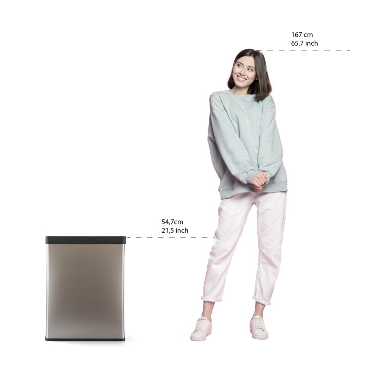 Curver Verto Recycle Bin Metallic Grey 54L