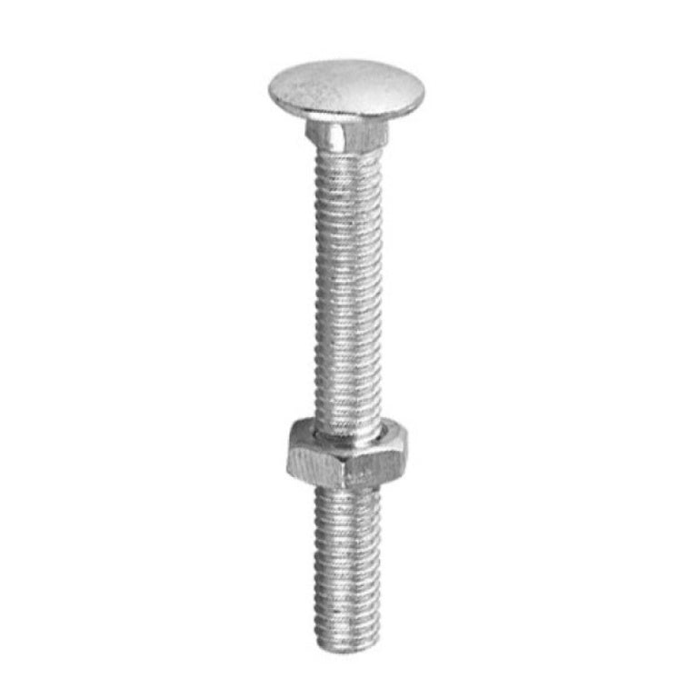 Securit Carriage Bolt & Nuts M6x75mm (4)