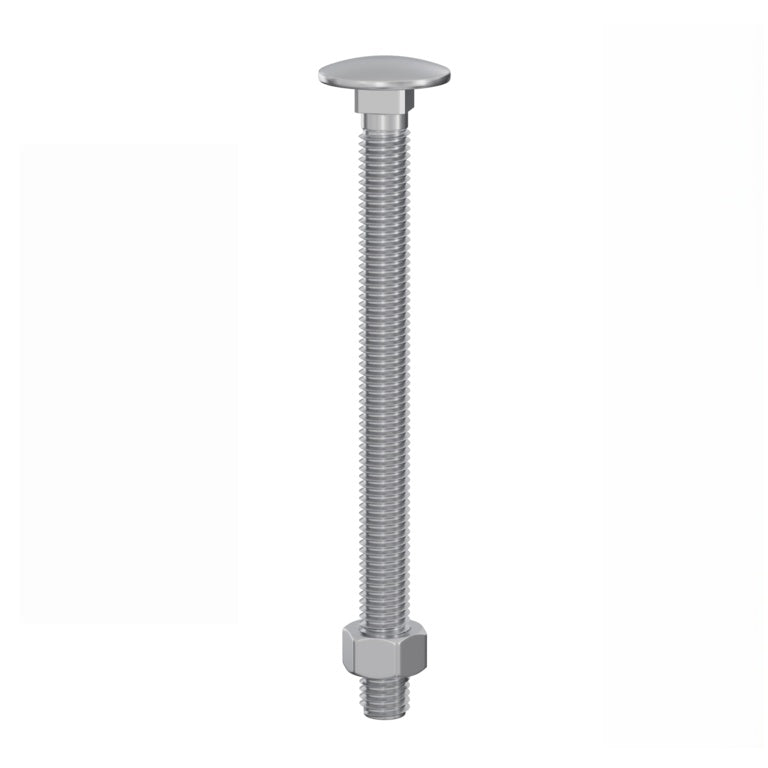 Securpak Carriage Bolt Zp M8x75mm 2 Pack