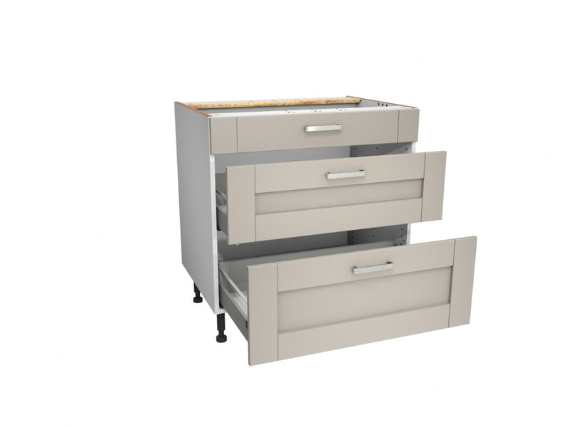Gower Rapide Verona Pebble 3 Drawer Unit 800mm