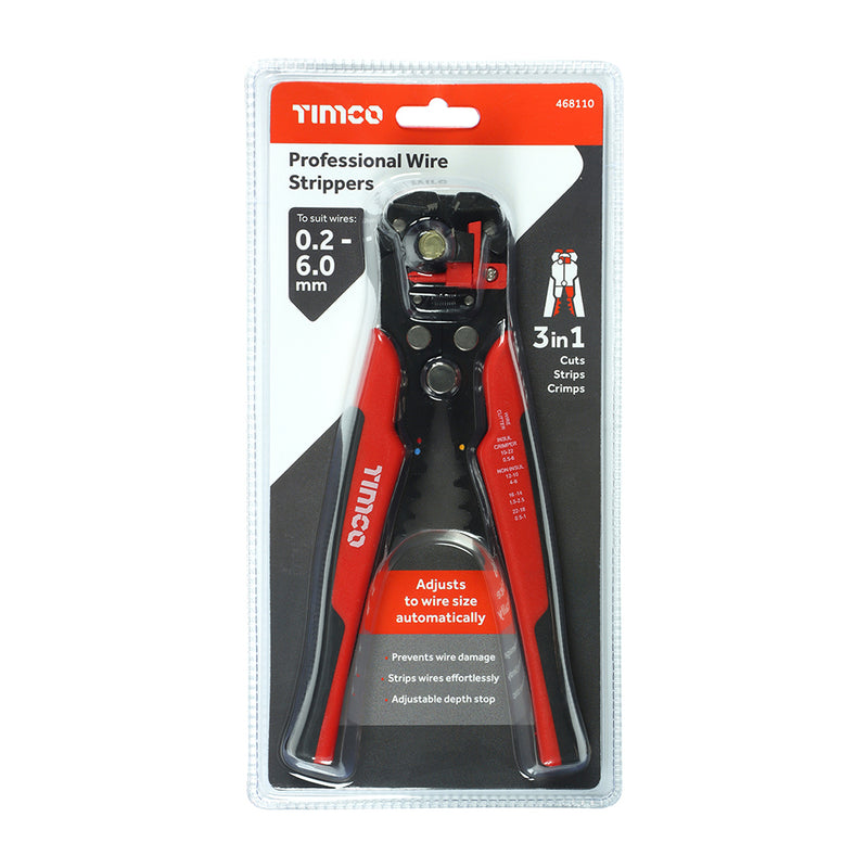 TIMCO Automatic Wire Strippers 3-in-1 Pliers Cutters Crimpers