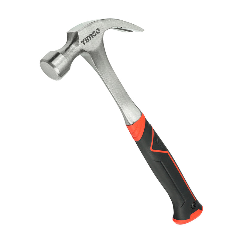TIMCO One Piece Claw Hammer, Curved Single Piece High Strength Anti-Shock Smooth Face Hammer