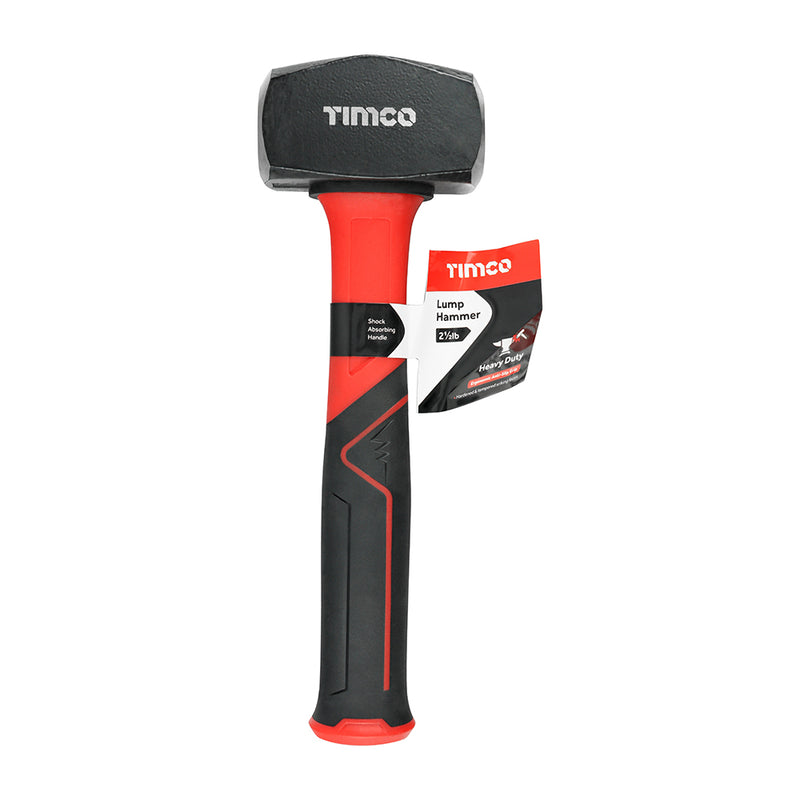 TIMCO Lump Hammer, Shock Absorbing Fibreglass Handle Fibreglass Handle Lump Club Hammer
