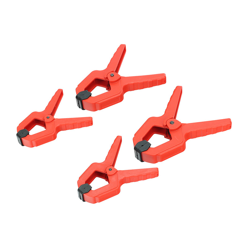 TIMCO Spring Clamp Set, Four Piece Multi-Purpose Heavy Duty Woodworking Clamps, Tarpaulin, Sheeting and Netting Tie Back