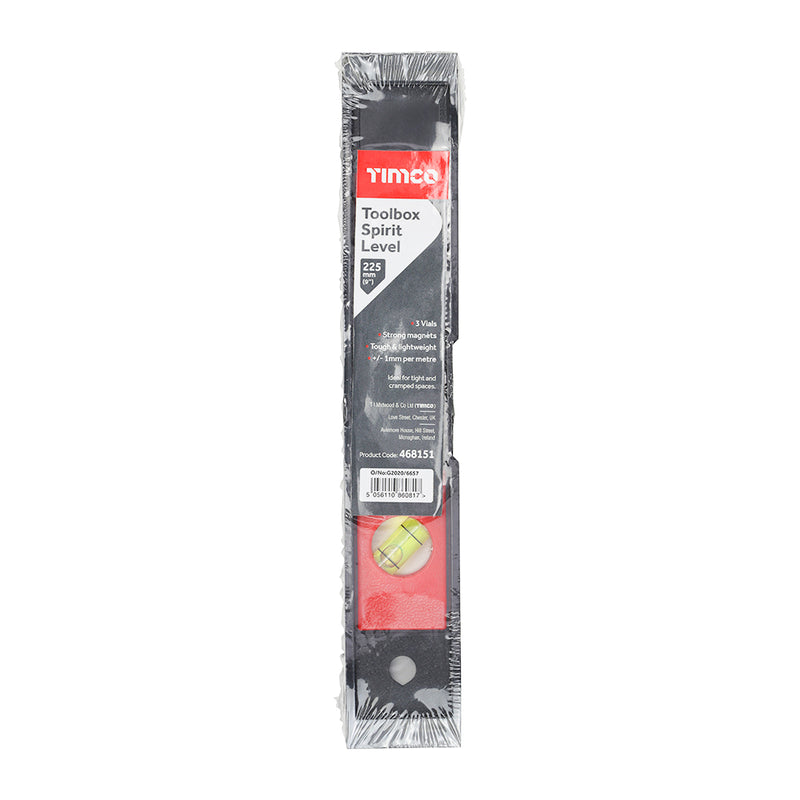TIMCO Toolbox Spirit Level Plastic