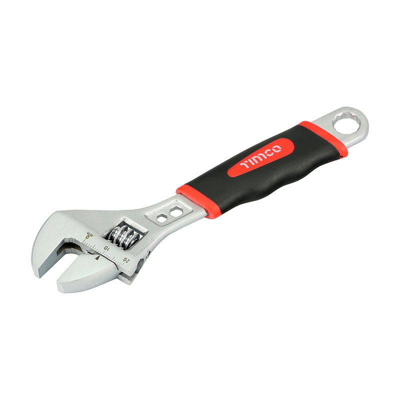 TIMCO Adjustable Wrench with Soft Grip Handle, Grips 0 - 24mm - / 150mm