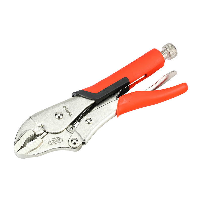 TIMCO Locking Pliers with Ergonomic Soft-Grip Handles and Hardened Curved Jaws with 48mm Clamping Capacity - / 250mm
