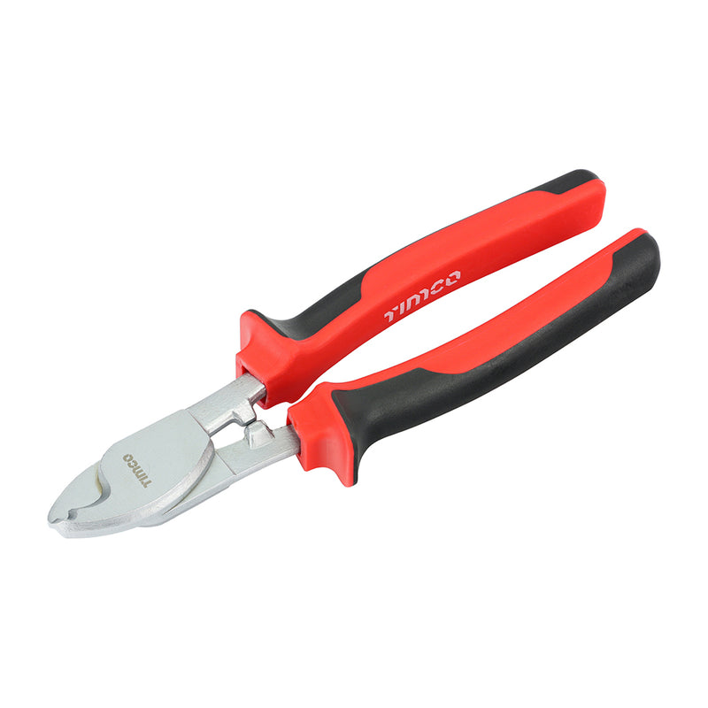 TIMCO Heavy Duty Cable & Wire Cutters, Hardened Cable Shears with Soft Grip Handles - / 200mm