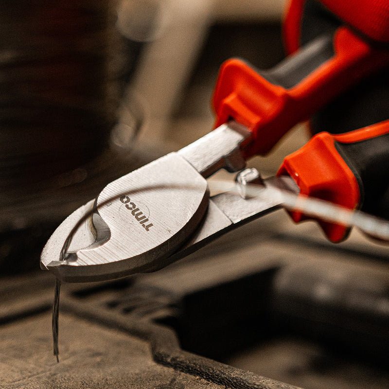 TIMCO Heavy Duty Cable & Wire Cutters, Hardened Cable Shears with Soft Grip Handles - / 200mm