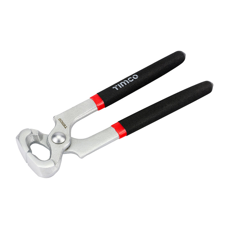 TIMCO Carpenters End Cutting Pliers, Pincer Head with Hardened Jaws and Anti-Slip Grips - / 175mm