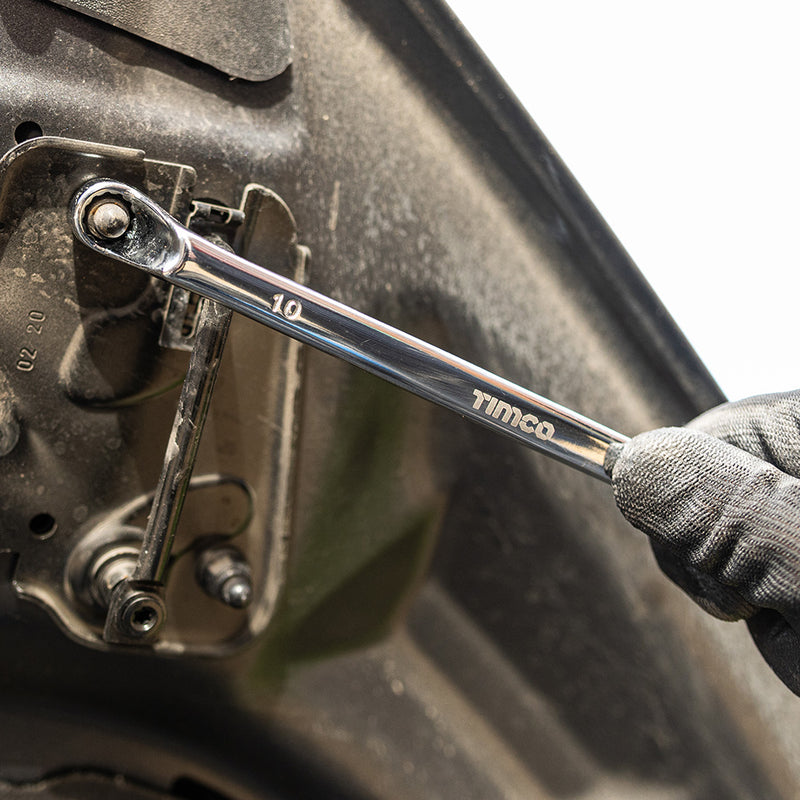 TIMCO Double Ring Spanner Set - Metric Drop Forged Chrome Vanadium, 6mm to 22mm