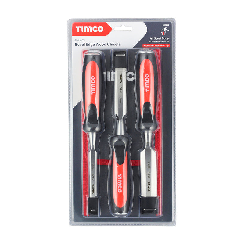 TIMCO Bevel Edge Wood Chisel Set