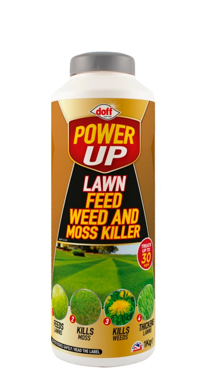 Power Up Lawn Feed, Weed & Mosskiller 1kg 30sqm