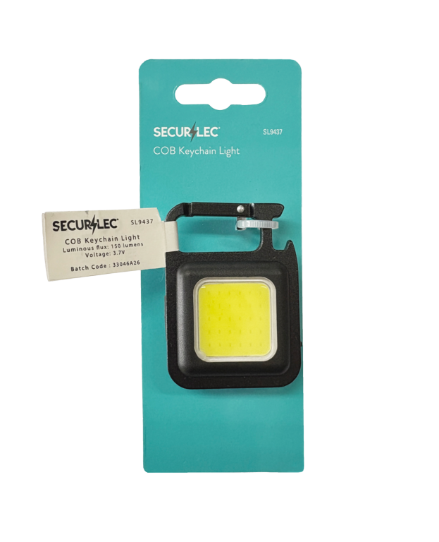 Securlec Rechargeable Cob Keychain Light 160 LEDs