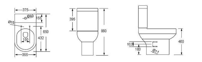 Kartell Bijoux Close Coupled Comfort Height Pan