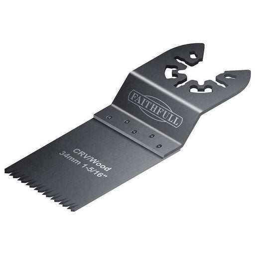 Faithfull Multi-Function Tool CrV Flush Cut Wood Blade Ground Side Set 34mm Faithfull - RockBottom Northampton