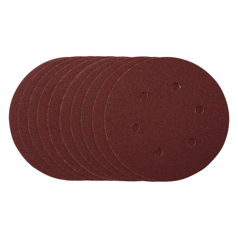 Draper Sanding Discs, 150mm, Hook & Loop, 80 Grit, (Pack of 10) 54888 Draper - Town Tools 